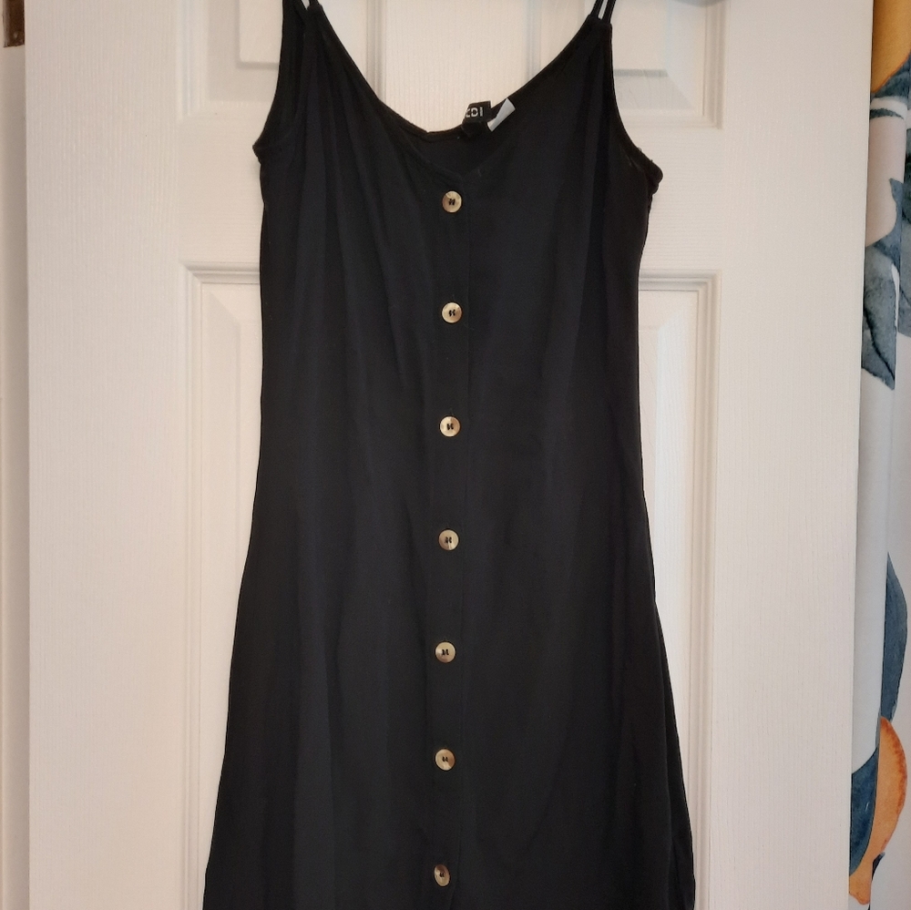 H & M divided button down slip dress